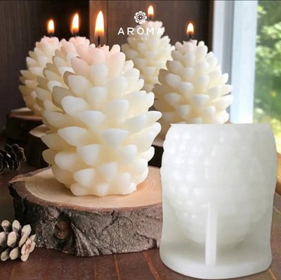 Силиконовая форма для изготовления свечей и мыла в форме шишки form0024 фото