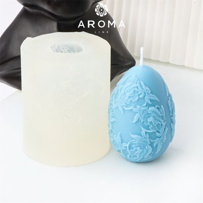 Силіконова форма для виготовлення свічок та мила в формі великоднього яйця form0005 фото